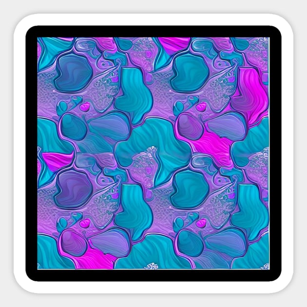 Melty Molten Metal Mermaid Mix | Pink | Cerulean Sticker by ArtistsQuest